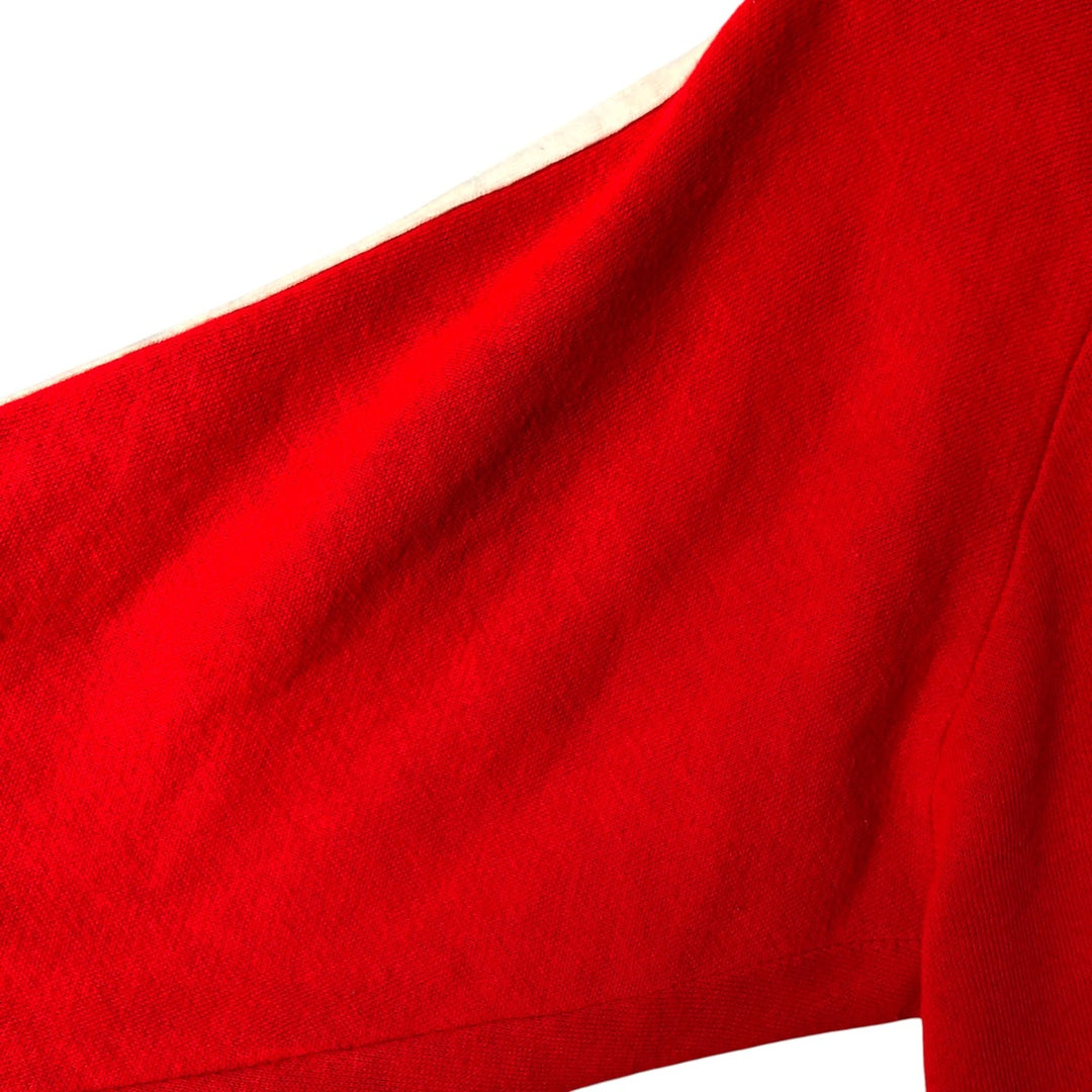 Vintage 1970'S Velva Sheen track jacket, made in the USA, size M, women's. acrylic red type Vintage Second Hand