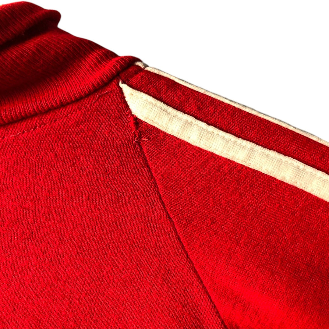 Vintage 1970'S Velva Sheen track jacket, made in the USA, size M, women's. acrylic red type Vintage Second Hand