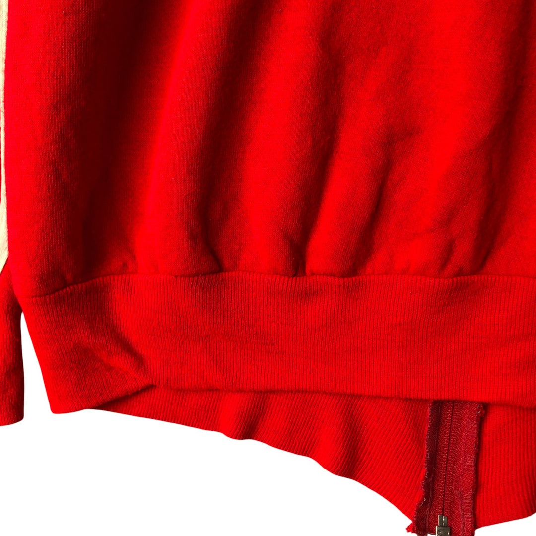 Vintage 1970'S Velva Sheen track jacket, made in the USA, size M, women's. acrylic red type Vintage Second Hand