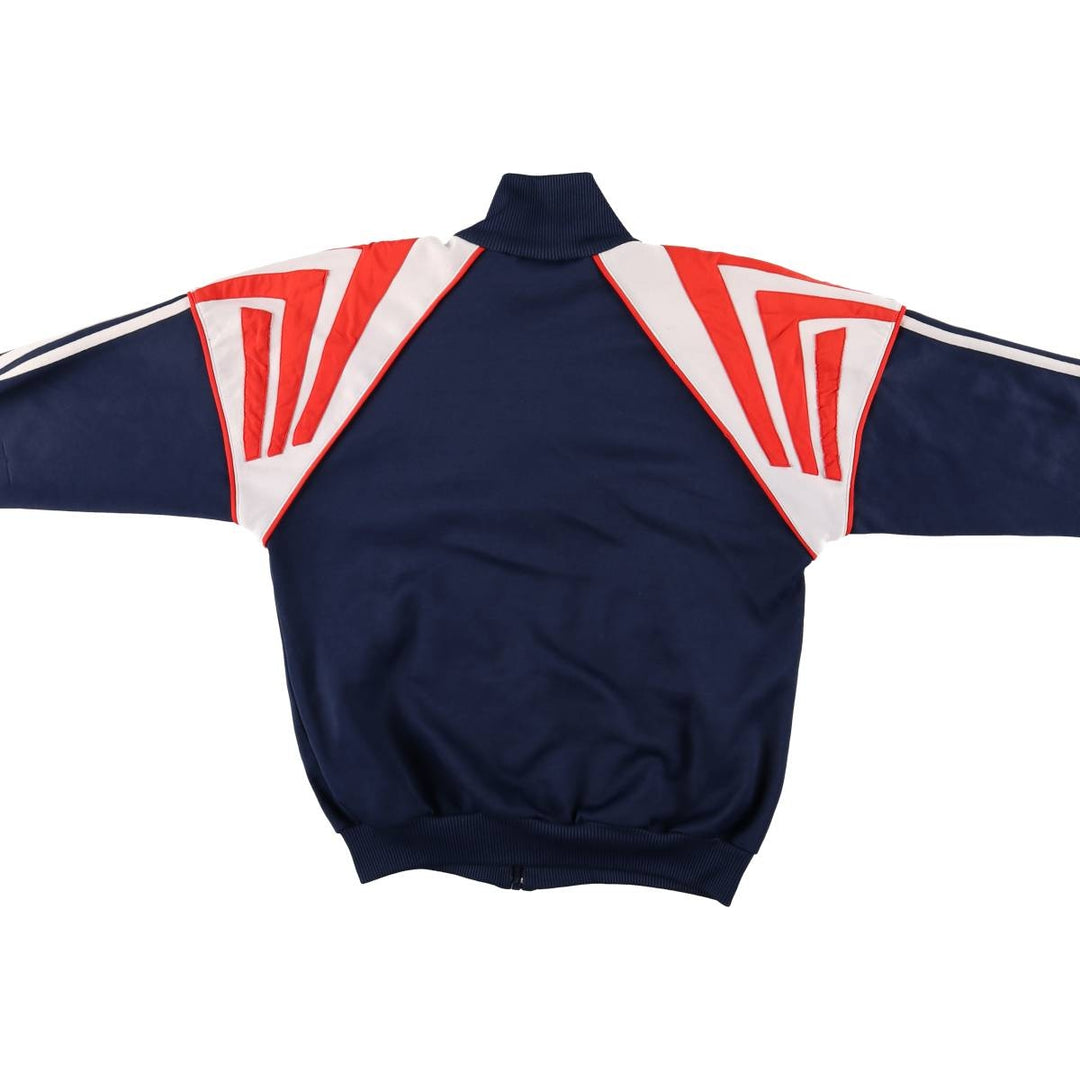 80'S Adidas Jersey Hoodie Track Jacket Women's Size L polyester navy blue type Vintage Second Hand