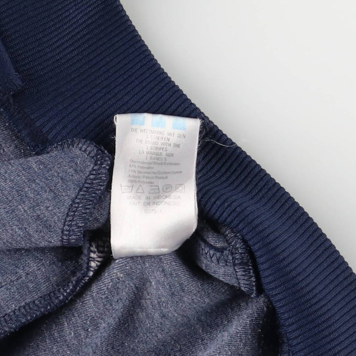 80'S Adidas Jersey Hoodie Track Jacket Women's Size L polyester navy blue type Vintage Second Hand