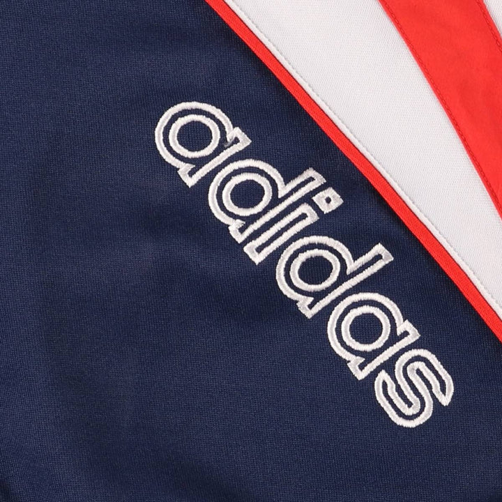 80'S Adidas Jersey Hoodie Track Jacket Women's Size L polyester navy blue type Vintage Second Hand