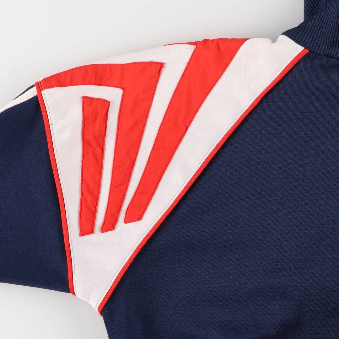 80'S Adidas Jersey Hoodie Track Jacket Women's Size L polyester navy blue type Vintage Second Hand