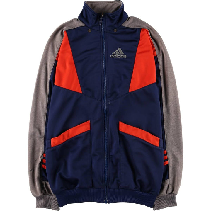 Vintage 90'S adidas track jacket with back logo, size M, women's polyester navy blue type Vintage Second Hand
