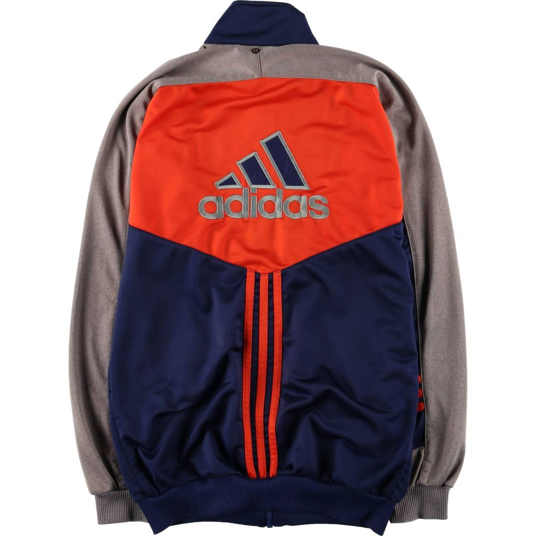 Vintage 90'S adidas track jacket with back logo, size M, women's polyester navy blue type Vintage Second Hand
