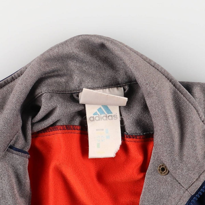 Vintage 90'S adidas track jacket with back logo, size M, women's polyester navy blue type Vintage Second Hand