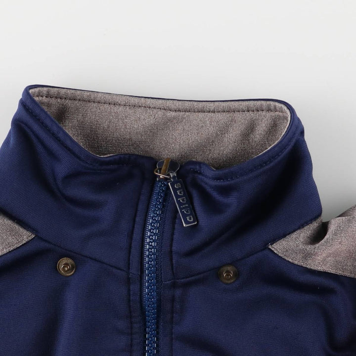 Vintage 90'S adidas track jacket with back logo, size M, women's polyester navy blue type Vintage Second Hand