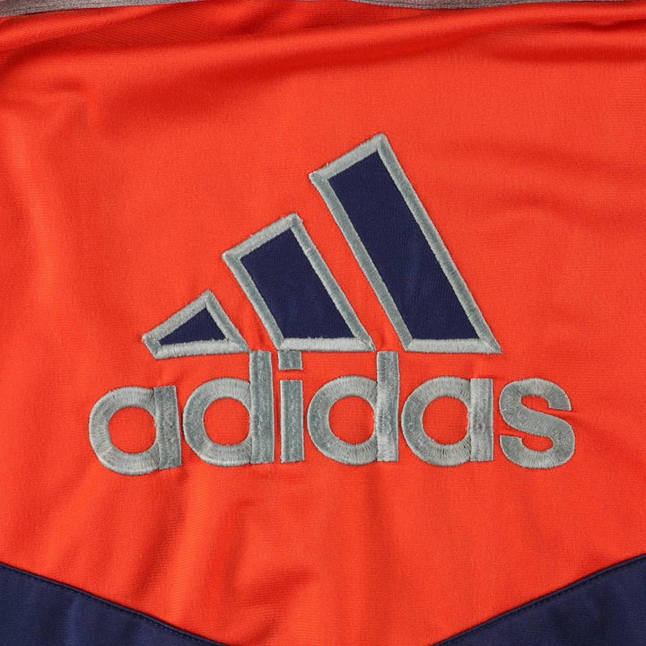 Vintage 90'S adidas track jacket with back logo, size M, women's polyester navy blue type Vintage Second Hand