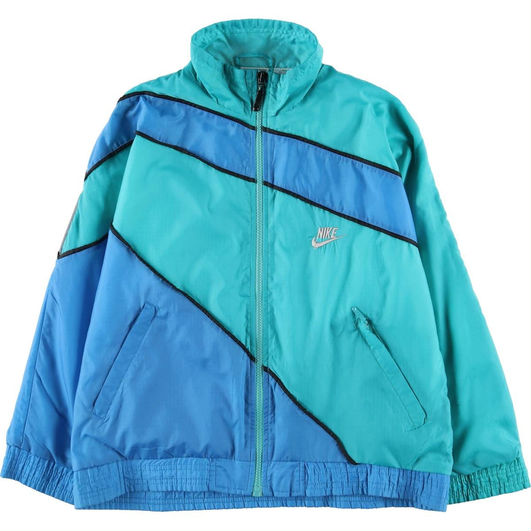 90'S Vintage Nike NIKE Silver Tag Nylon Jacket with Back Logo, Women's Size Medium Nylon Emerald green Vintage Second Hand