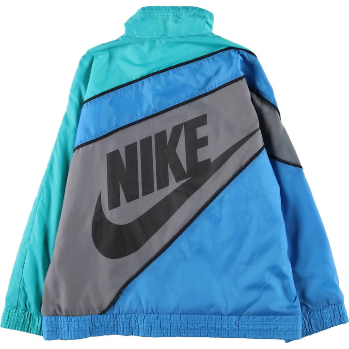 90'S Vintage Nike NIKE Silver Tag Nylon Jacket with Back Logo, Women's Size Medium Nylon Emerald green Vintage Second Hand