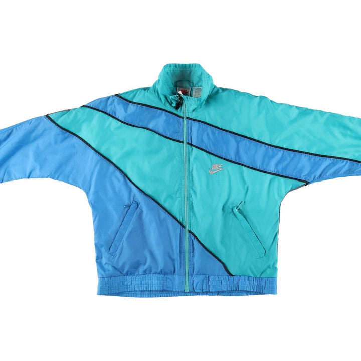 90'S Vintage Nike NIKE Silver Tag Nylon Jacket with Back Logo, Women's Size Medium Nylon Emerald green Vintage Second Hand