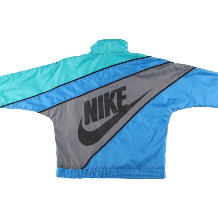 90'S Vintage Nike NIKE Silver Tag Nylon Jacket with Back Logo, Women's Size Medium Nylon Emerald green Vintage Second Hand