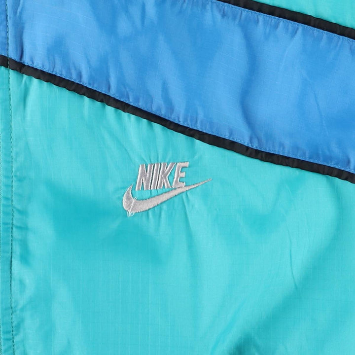 90'S Vintage Nike NIKE Silver Tag Nylon Jacket with Back Logo, Women's Size Medium Nylon Emerald green Vintage Second Hand