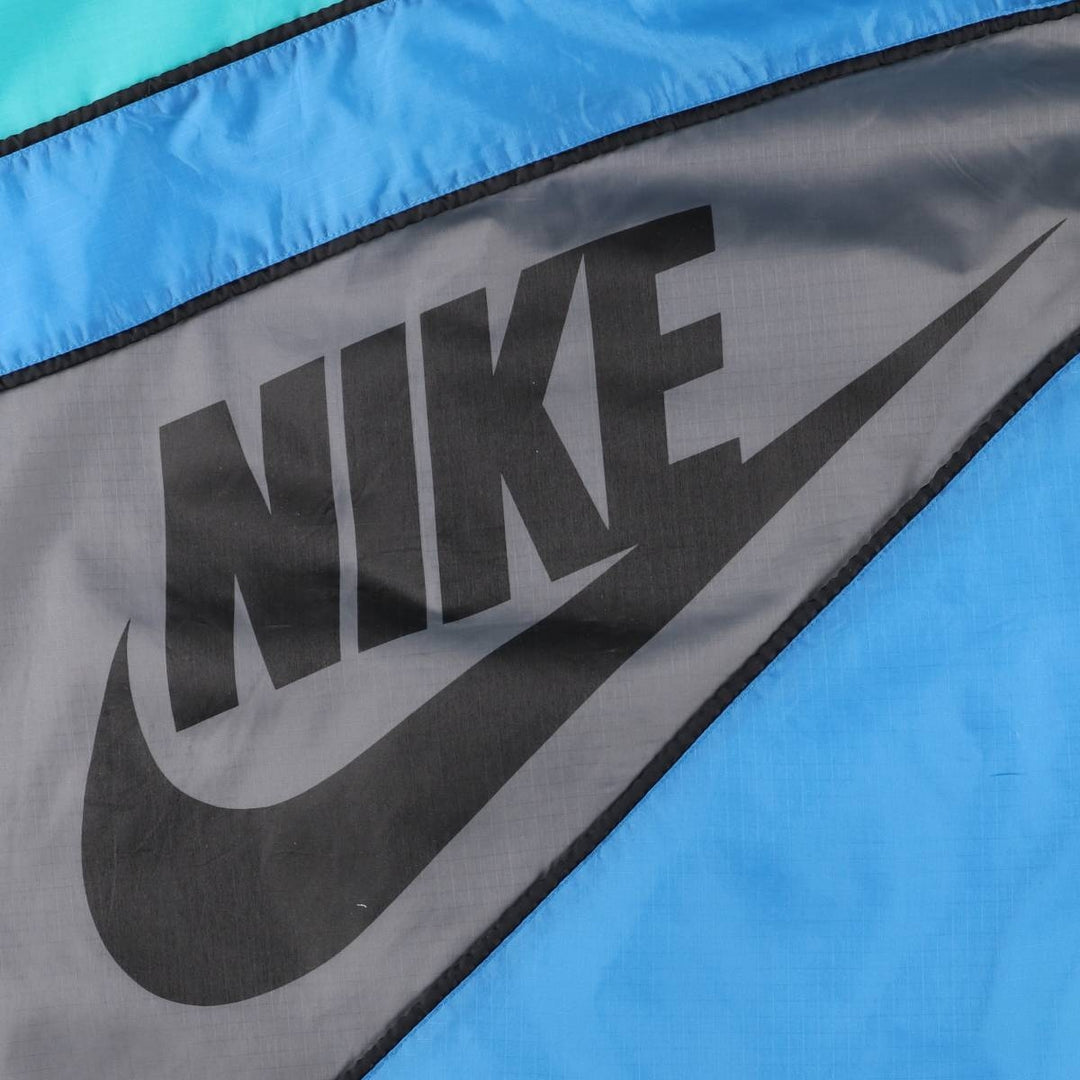 90'S Vintage Nike NIKE Silver Tag Nylon Jacket with Back Logo, Women's Size Medium Nylon Emerald green Vintage Second Hand