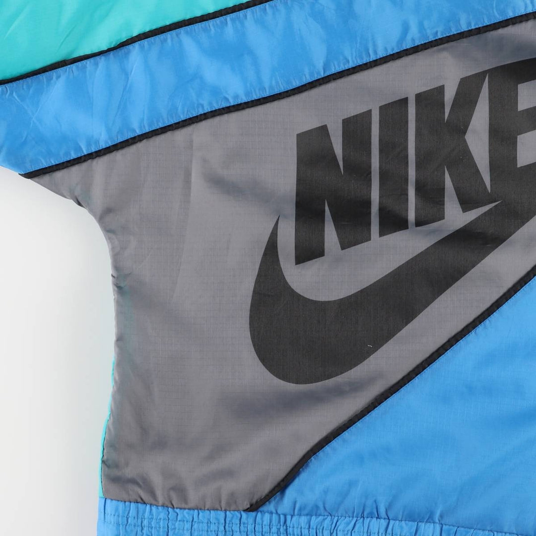 90'S Vintage Nike NIKE Silver Tag Nylon Jacket with Back Logo, Women's Size Medium Nylon Emerald green Vintage Second Hand