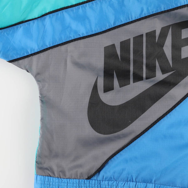 90'S Vintage Nike NIKE Silver Tag Nylon Jacket with Back Logo, Women's Size Medium Nylon Emerald green Vintage Second Hand