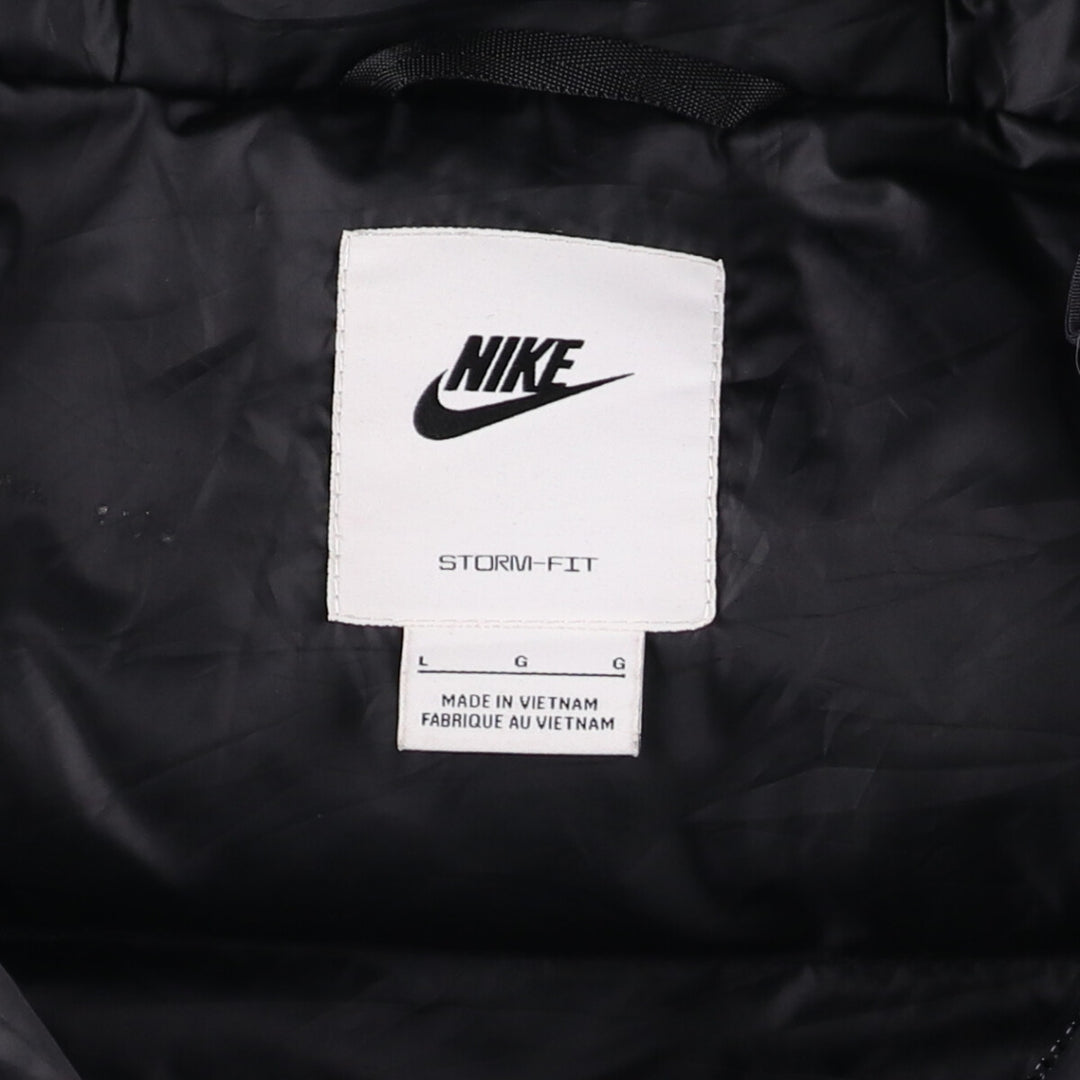 Nike Storm-Fit Down Parka, Men's Size L polyester black type Vintage Second Hand