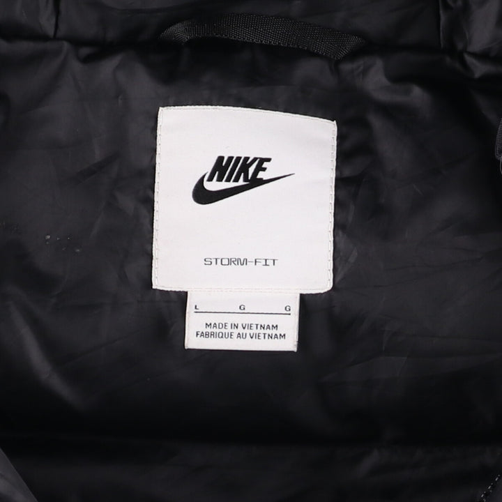 Nike Storm-Fit Down Parka, Men's Size L polyester black type Vintage Second Hand