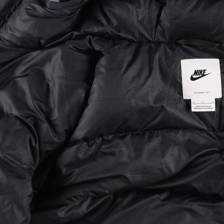 Nike Storm-Fit Down Parka, Men's Size L polyester black type Vintage Second Hand