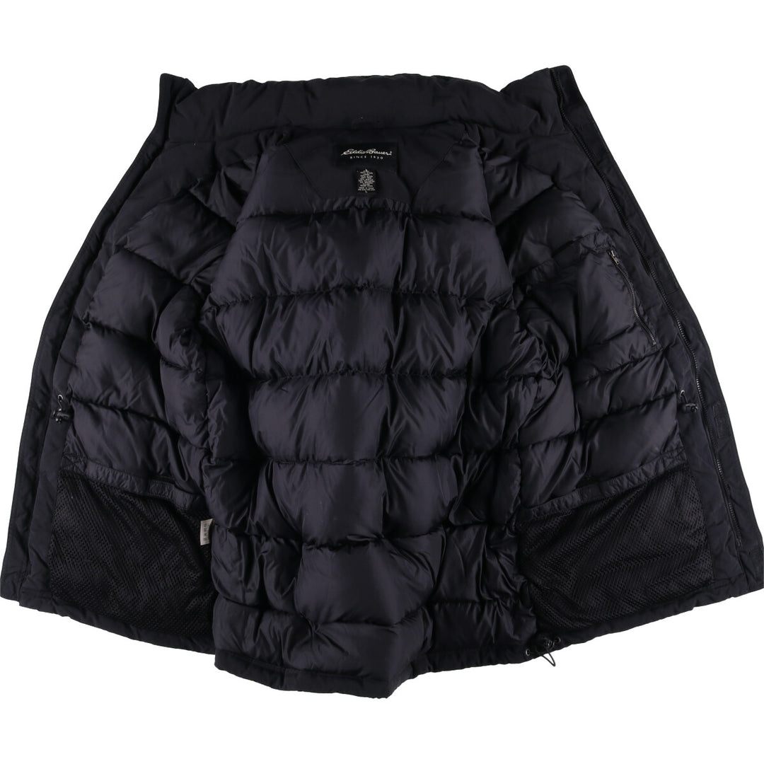 00'S Eddie Bauer goose down jacket, men's size L Nylon black type Vintage Second Hand