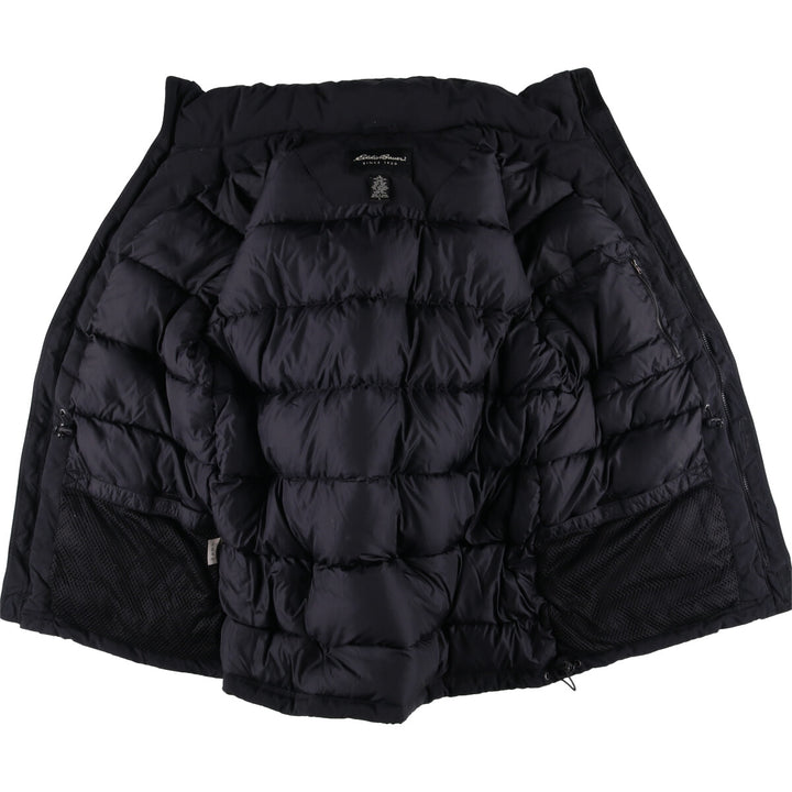 00'S Eddie Bauer goose down jacket, men's size L Nylon black type Vintage Second Hand