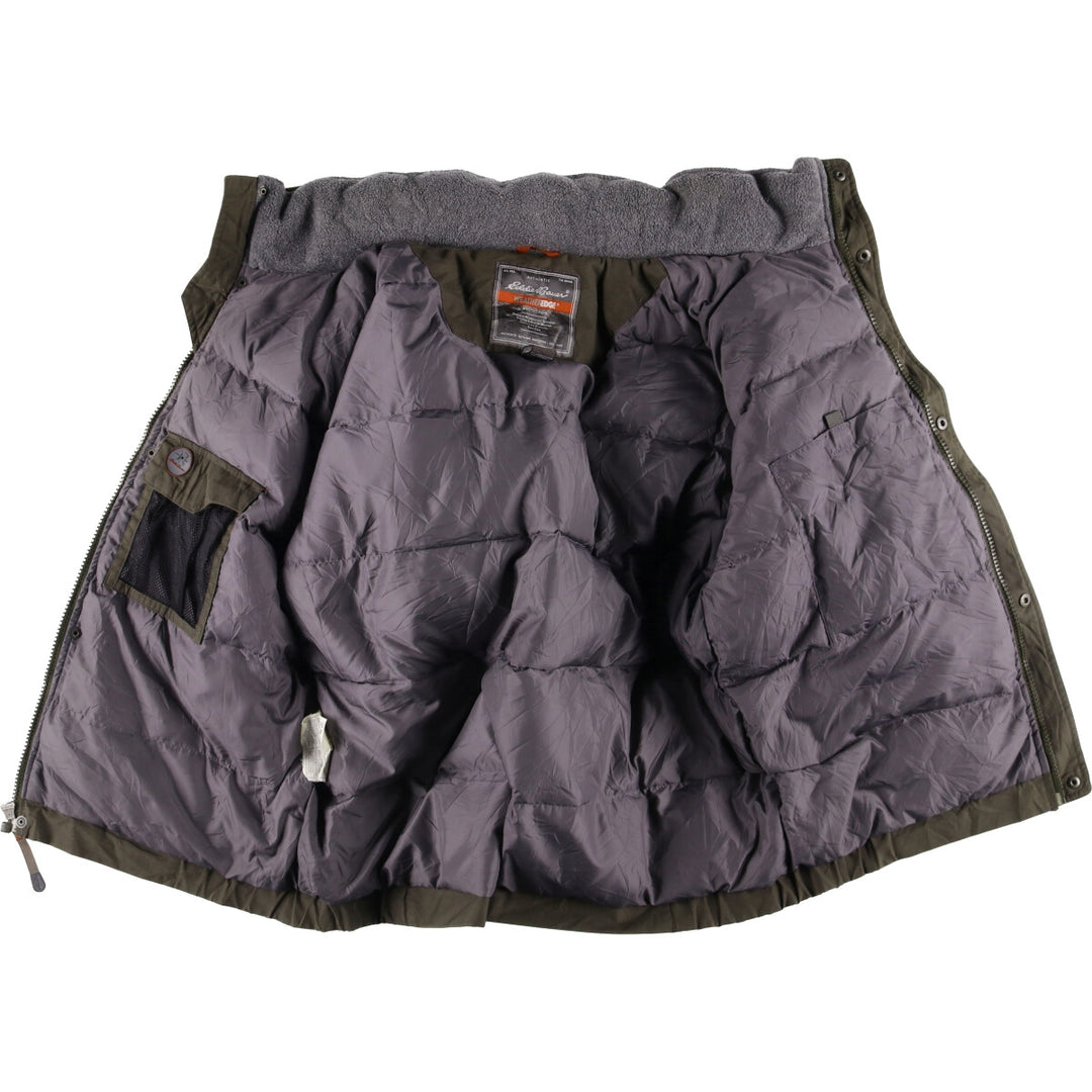 Eddie Bauer WEATHEREDGE Goose Down Jacket, Men's Size L polyester Khaki type Vintage Second Hand