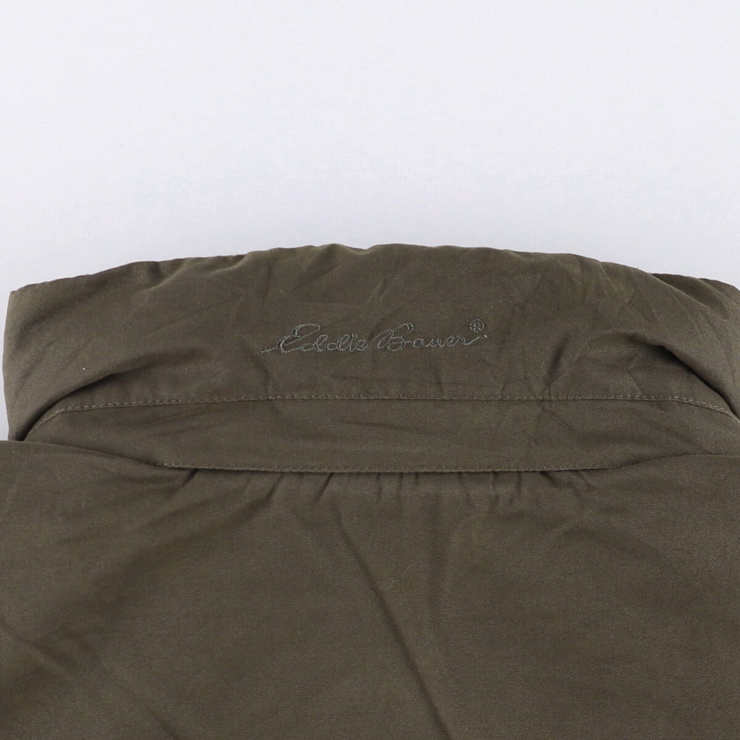 Eddie Bauer WEATHEREDGE Goose Down Jacket, Men's Size L polyester Khaki type Vintage Second Hand