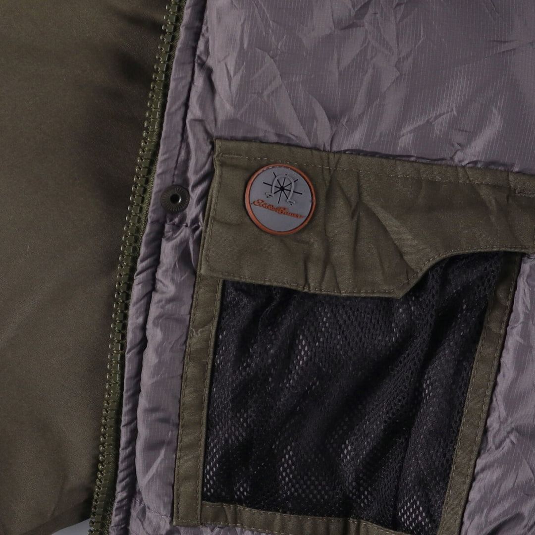 Eddie Bauer WEATHEREDGE Goose Down Jacket, Men's Size L polyester Khaki type Vintage Second Hand