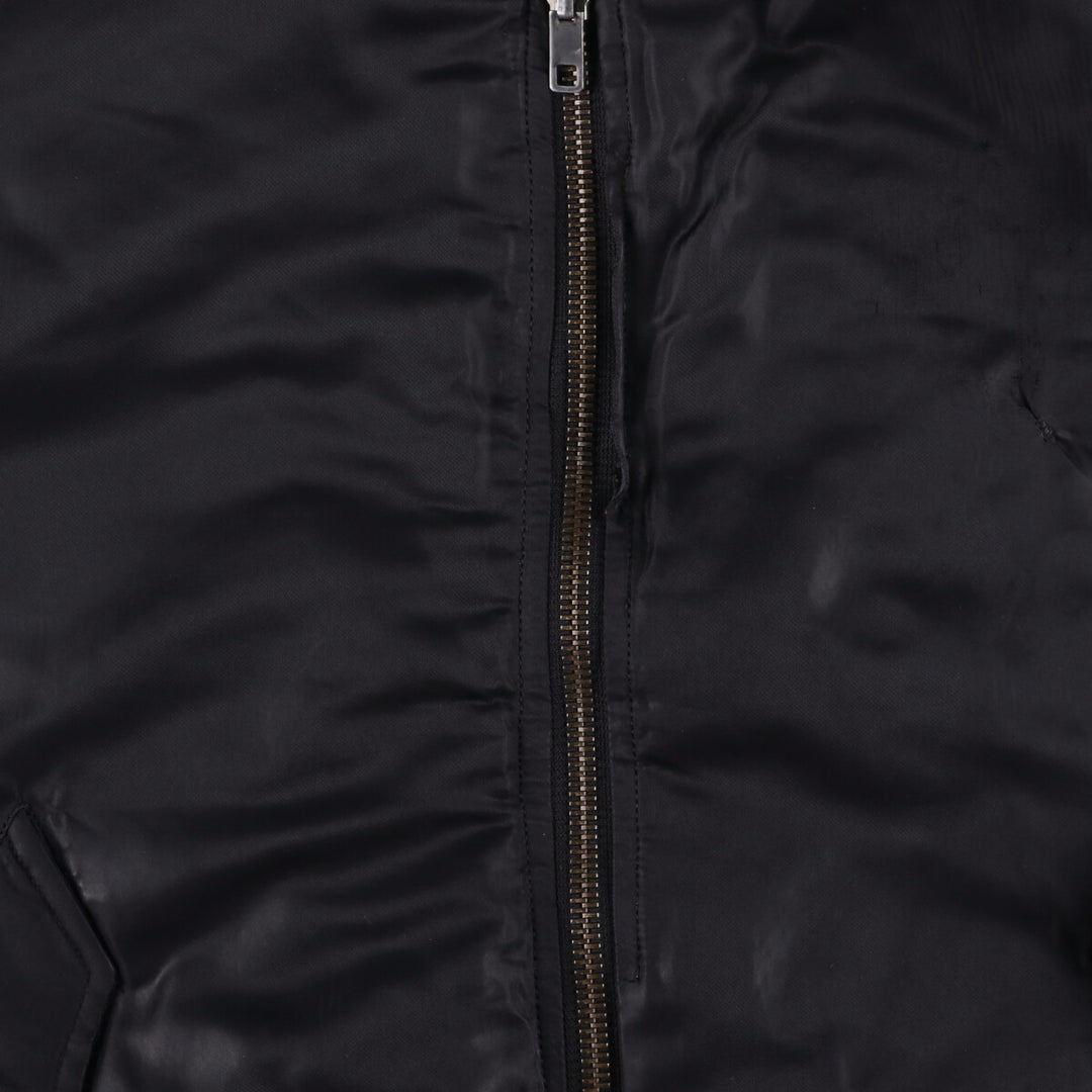 Vintage PEPPER MA-1 style padded military flight jacket, made in Italy, men's size M. Nylon black type Vintage Second Hand