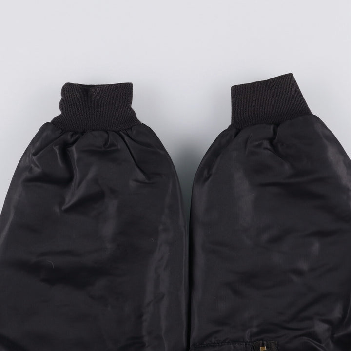 Vintage PEPPER MA-1 style padded military flight jacket, made in Italy, men's size M. Nylon black type Vintage Second Hand