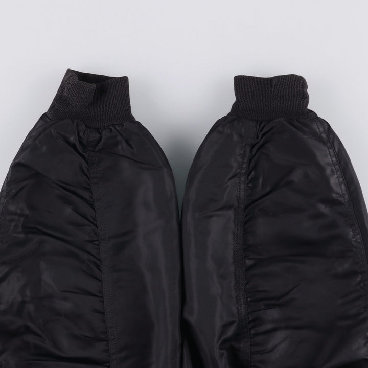 Vintage PEPPER MA-1 style padded military flight jacket, made in Italy, men's size M. Nylon black type Vintage Second Hand