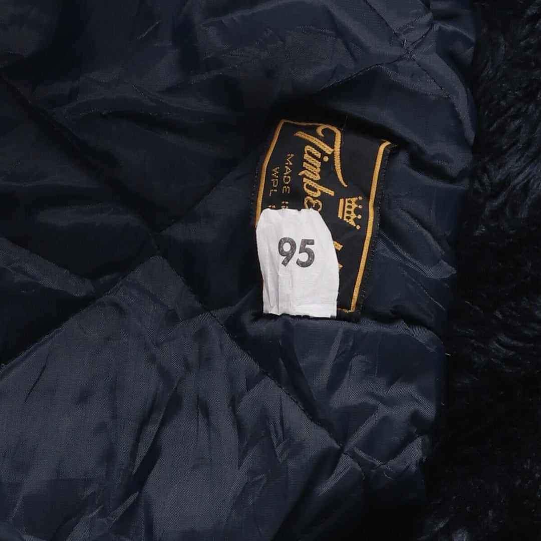 Vintage 1970s-1980'S Timber King B-15 style military flight jacket with stars and stripes, padded, size L, men's unclear navy blue type Vintage Second Hand