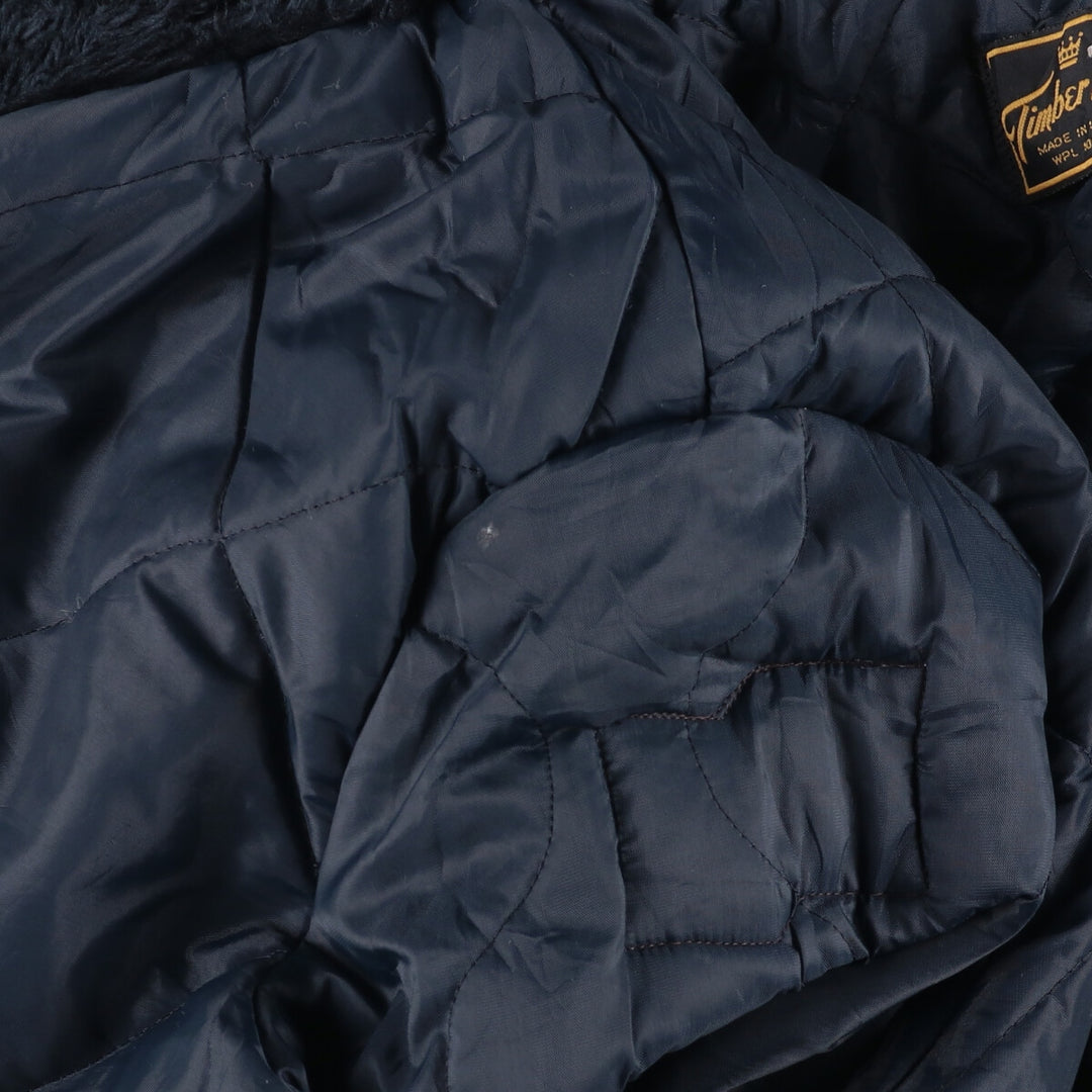 Vintage 1970s-1980'S Timber King B-15 style military flight jacket with stars and stripes, padded, size L, men's unclear navy blue type Vintage Second Hand