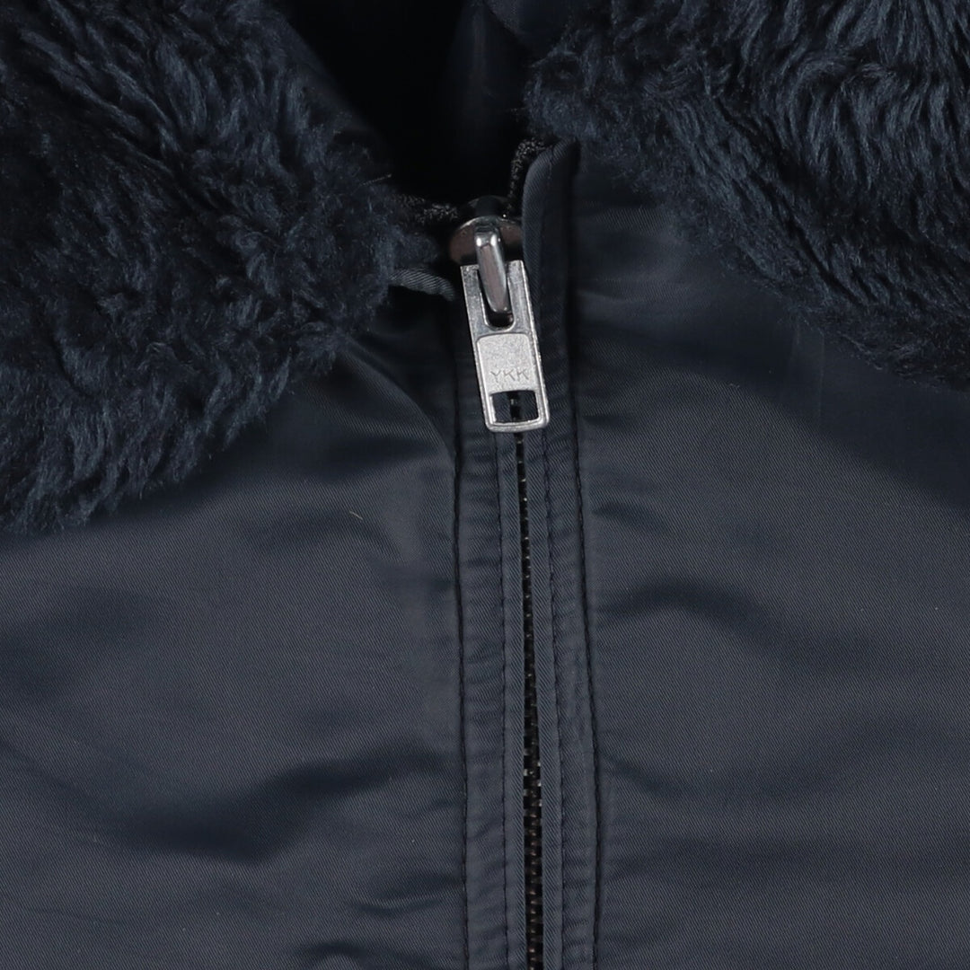 Vintage 1970s-1980'S Timber King B-15 style military flight jacket with stars and stripes, padded, size L, men's unclear navy blue type Vintage Second Hand