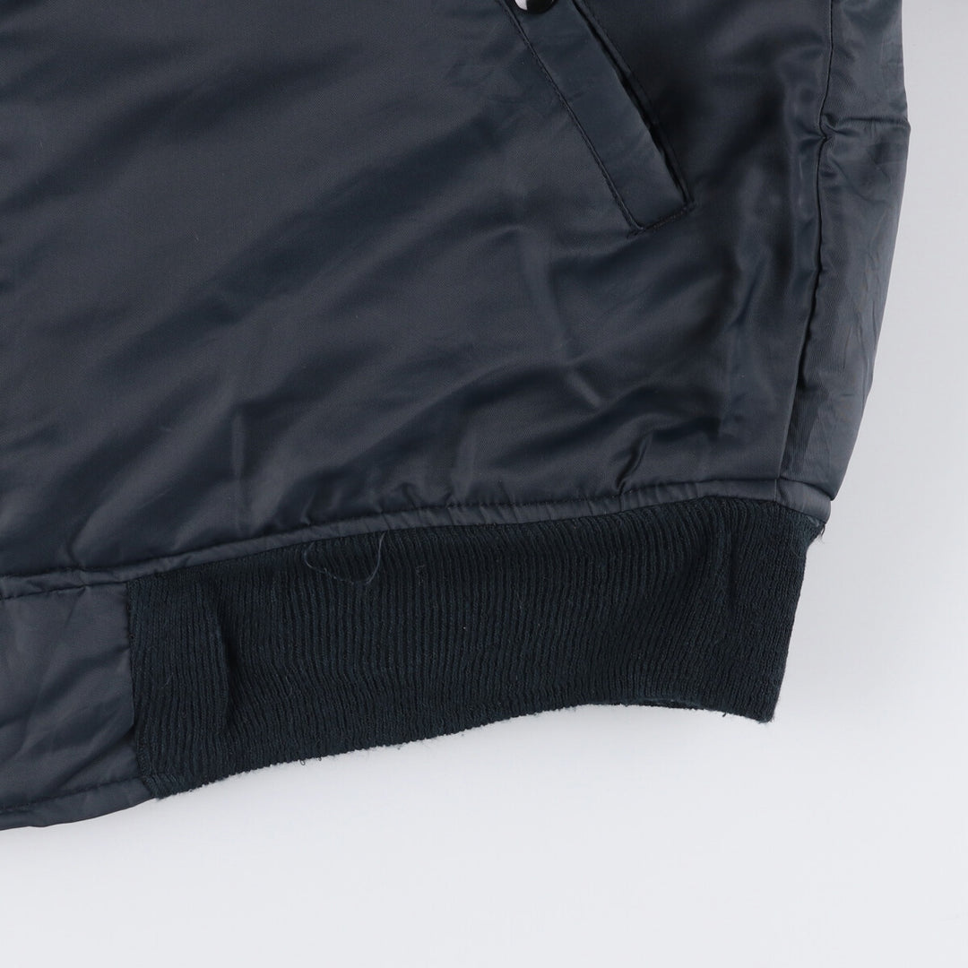 Vintage 1970s-1980'S Timber King B-15 style military flight jacket with stars and stripes, padded, size L, men's unclear navy blue type Vintage Second Hand