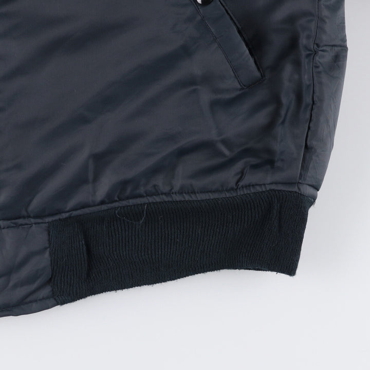 Vintage 1970s-1980'S Timber King B-15 style military flight jacket with stars and stripes, padded, size L, men's unclear navy blue type Vintage Second Hand