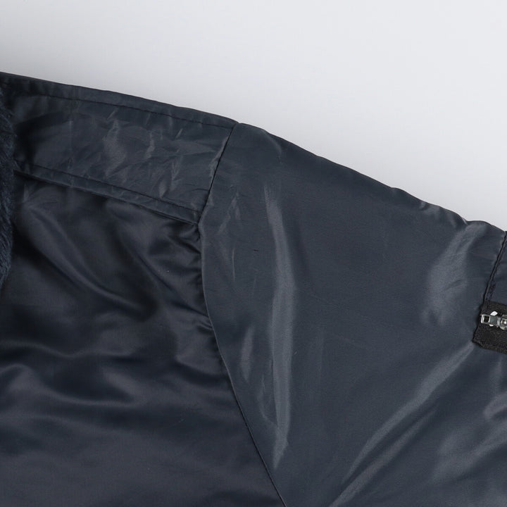 Vintage 1970s-1980'S Timber King B-15 style military flight jacket with stars and stripes, padded, size L, men's unclear navy blue type Vintage Second Hand