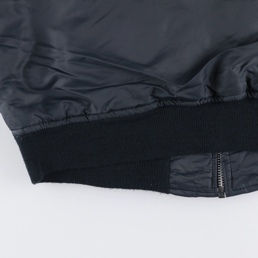 Vintage 1970s-1980'S Timber King B-15 style military flight jacket with stars and stripes, padded, size L, men's unclear navy blue type Vintage Second Hand