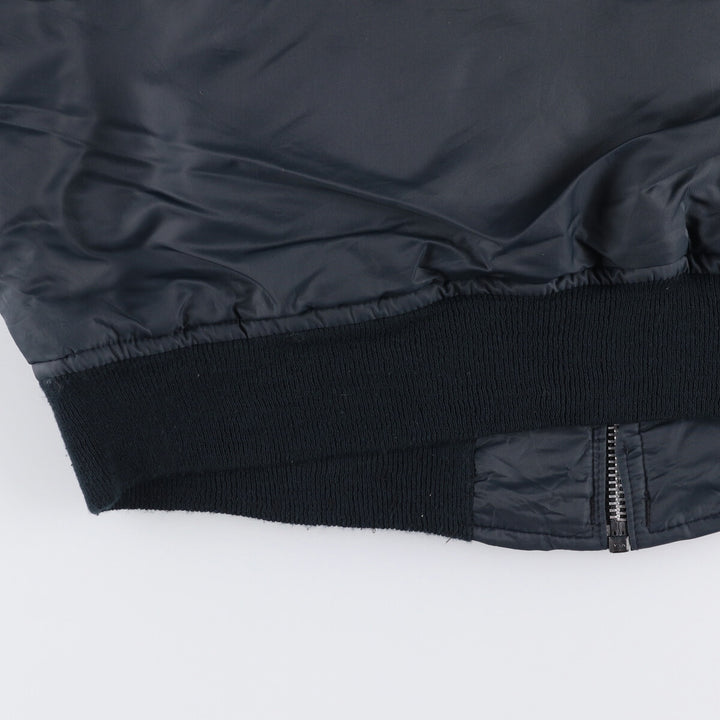 Vintage 1970s-1980'S Timber King B-15 style military flight jacket with stars and stripes, padded, size L, men's unclear navy blue type Vintage Second Hand