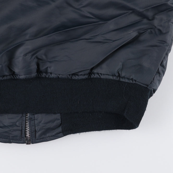 Vintage 1970s-1980'S Timber King B-15 style military flight jacket with stars and stripes, padded, size L, men's unclear navy blue type Vintage Second Hand