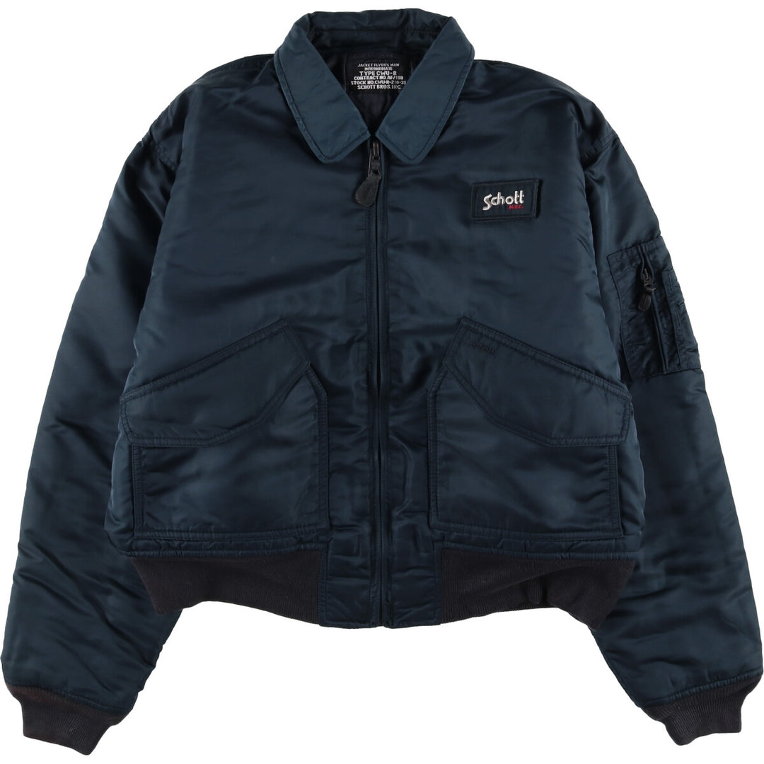 Civilian Shot SCHOTT CWU-45 Nylon navy blue type Vintage Second Hand