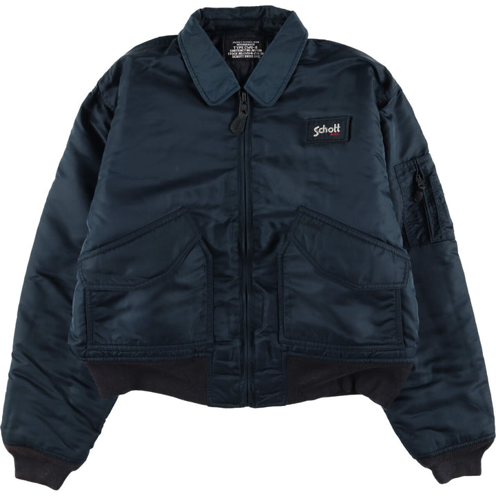 Civilian Shot SCHOTT CWU-45 Nylon navy blue type Vintage Second Hand