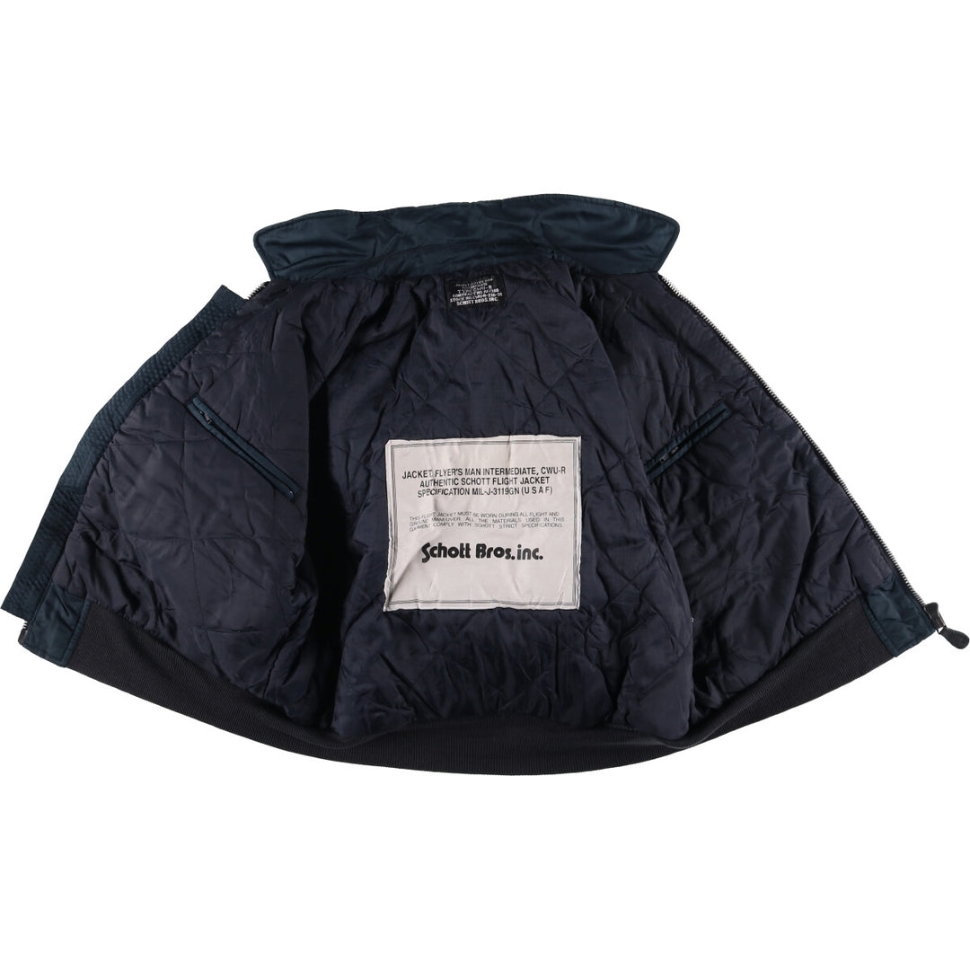 Civilian Shot SCHOTT CWU-45 Nylon navy blue type Vintage Second Hand