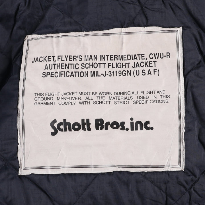 Civilian Shot SCHOTT CWU-45 Nylon navy blue type Vintage Second Hand