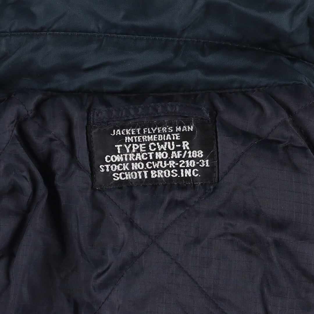 Civilian Shot SCHOTT CWU-45 Nylon navy blue type Vintage Second Hand
