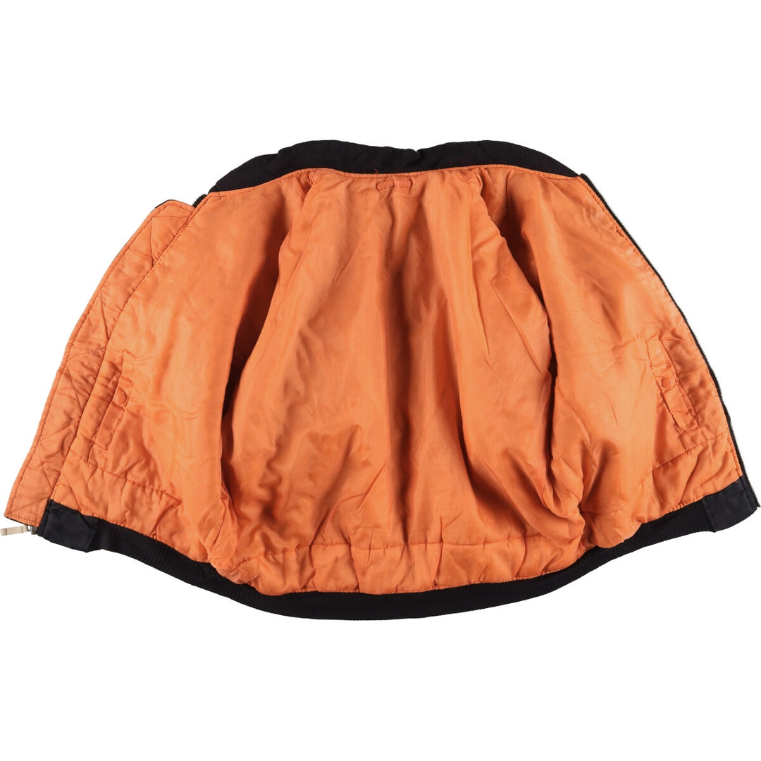 ZOLDER MA-1 Type Military Flight Jacket, Men's Size L Nylon black type Vintage Second Hand