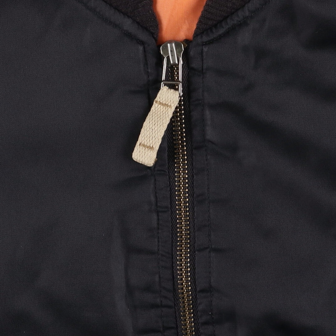 ZOLDER MA-1 Type Military Flight Jacket, Men's Size L Nylon black type Vintage Second Hand
