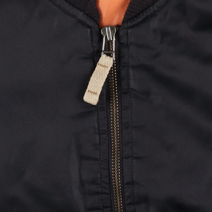 ZOLDER MA-1 Type Military Flight Jacket, Men's Size L Nylon black type Vintage Second Hand