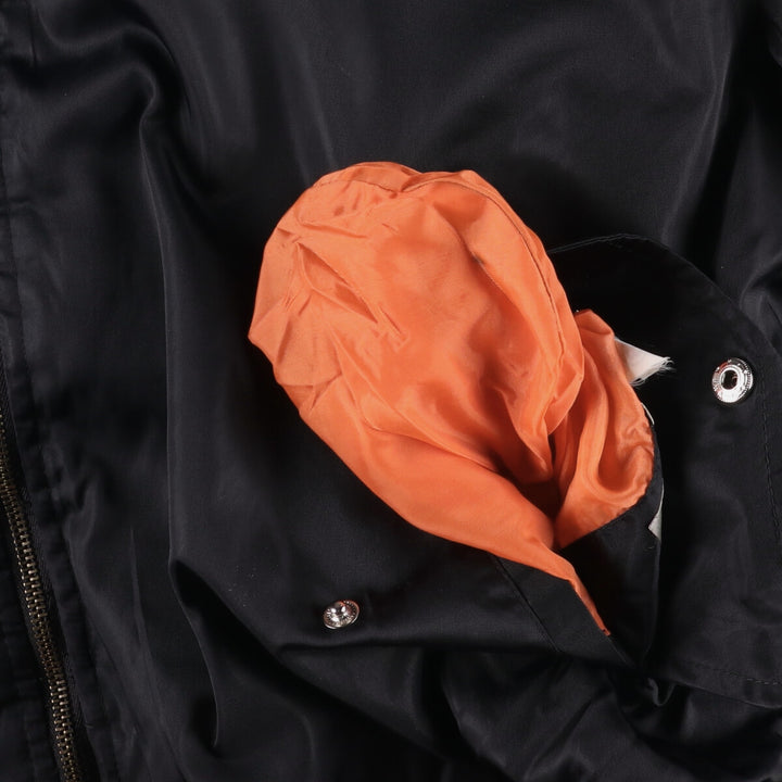 ZOLDER MA-1 Type Military Flight Jacket, Men's Size L Nylon black type Vintage Second Hand