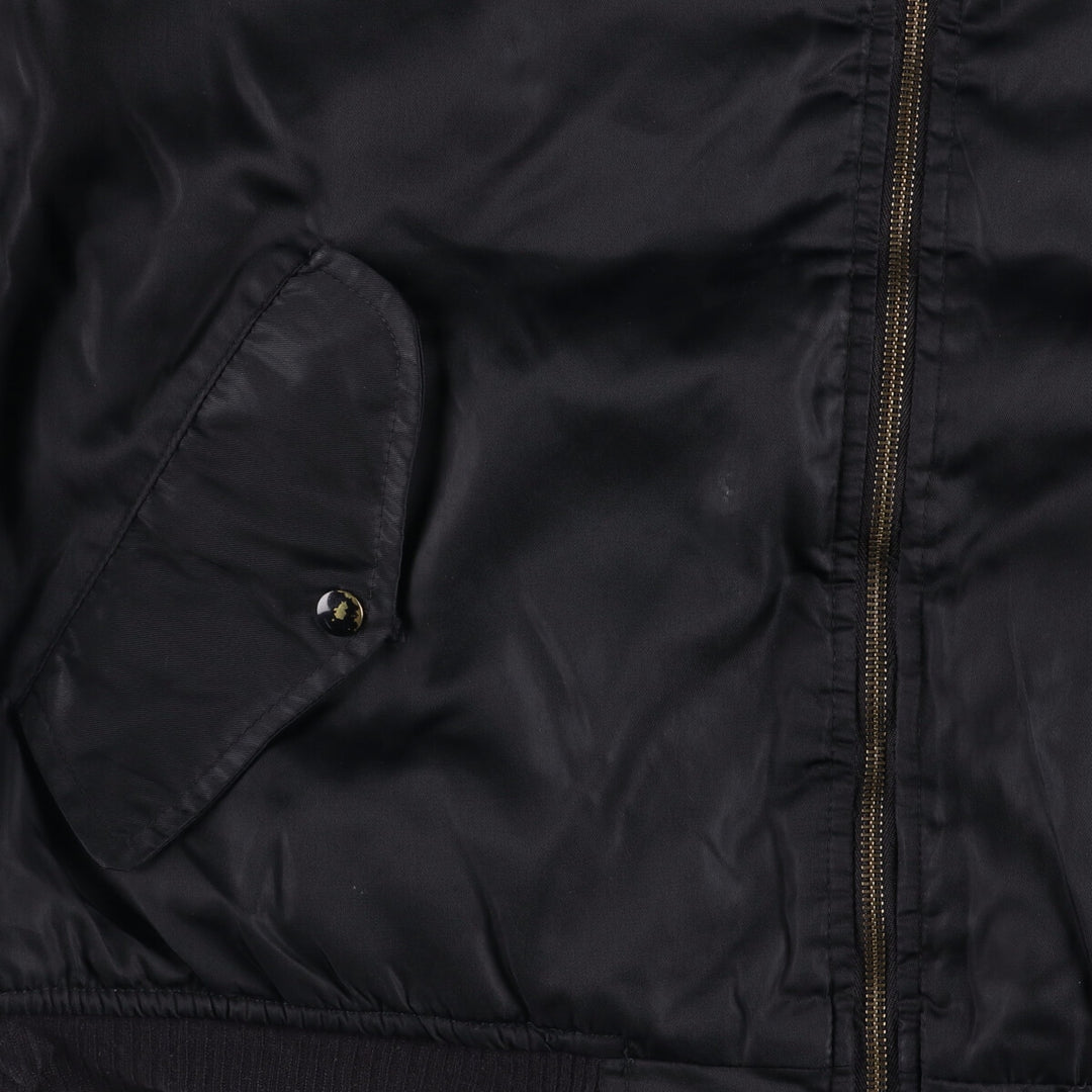 ZOLDER MA-1 Type Military Flight Jacket, Men's Size L Nylon black type Vintage Second Hand